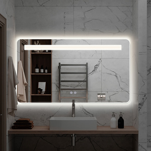 Fullkenlight 5 Star Hotel Led Espelho Do Banheiro Luz WC Wall Mounted Smart Led Espelho Do Banheiro com Toque - Product Image 3