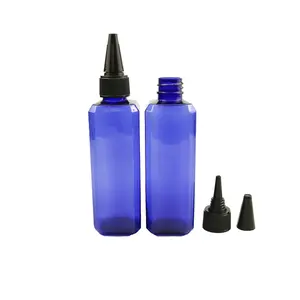 Chất Lượng Cao 200Ml 6 Oz 8Oz Xanh Trắng Xanh Pet Nhựa Dễ Dàng Bóp Chai Với Twist Top Caps Cho Dầu Tóc