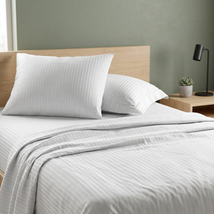 Tissu satiné rayé biologique imperméable de haute qualité, vente en gros directe d'usine, personnalisé, en vrac, matériau tissé lisse de luxe pour la maison - Product Image 2