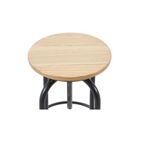 Tabouret de bar pivotant au design moderne et écologique, siège en bois massif, structure en fer, base chromée, pour usage commercial, bar à domicile, salon