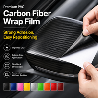 Film de protection en fibre de carbone 3D, vinyle automobile PVC, film auto-adhésif amovible brillant pour capot, toit, rétroviseurs et garnitures