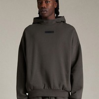 Fabricant de sweats à capuche en coton personnalisés pour hommes, en gros, sweats à capuche streetwear épais à épaules tombantes en molleton avec design