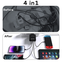 Adaptateur d'alimentation multi-ports USB 50W intelligent avec charge rapide Type-C PD QC4.0 et protection OTP OVP pour écouteurs