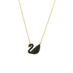 Light Luxury Stainless Steel <strong>Jewelry</strong> Elegant White <strong>Swan</strong> Inlaid Zircon Necklace Engagement Party <strong>Jewelry</strong> for Women - Product Image 4