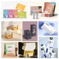 Boîte pliante en papier kraft recyclable sur mesure pour crème pour les yeux et emballage cadeau de soins de la peau, options de gaufrage et de pelliculage brillant
