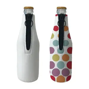 Оптовая продажа, высококачественные сублимационные охладители для бутылок из неопрена с застежкой-молнией