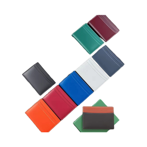 Portefeuille Mini de Luxe en PU de Designer, Porte-clés de Haute Qualité, Porte-cartes de Crédit Anti-RFID, Étui à Cartes de Visite Tendance Sans Fermeture pour Homme - Product Image 2