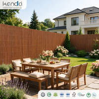 Clôture en PVC renforcé à nervure simple Kenda Brown 19 mm, facile à assembler, résistante aux UV, durable pour les maisons, les villas et les jardins extérieurs