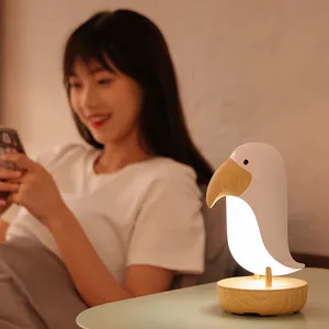 Night light rechargeable dimmable touch speaker night light with touch table lamp