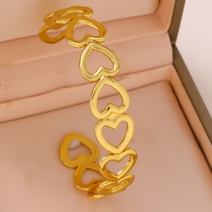 Bestverkochte onregelmatige open armband 316L roestvrij staal 18K verguld waterdicht elegante sieradenset voor modieuze looks - Product Image 2