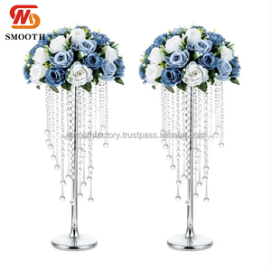 LEDA Decoración de Lujo para Bodas y Hogar, Centros de Mesa Elegantes, Jarrones de Metal Dorado, Soportes para Flores de Alta Calidad - Product Image 4