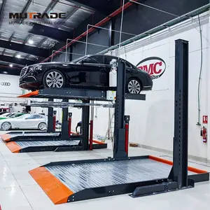 Vehicle Storage 2 Post Hydraulic Mechanical Parking System Vertical Car Stackers Parking Lift