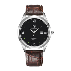 Montre à quartz YAZOLE <span class=keywords><strong>D</strong></span> 553 pour hommes <span class=keywords><strong>d</strong></span>'affaires avec date et jour, étanche, calendrier, fabrication 2025, fabricant de montres-bracelets personnalisées - Product Image 6