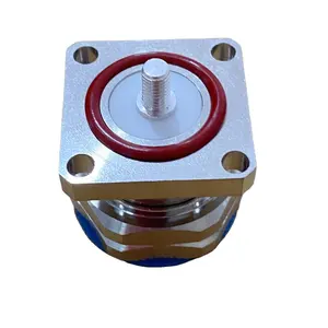 Connector 7/16 DIN Male Plug 4 holes 32mm Flange Panel Mount Wire Terminal With M5 Socket