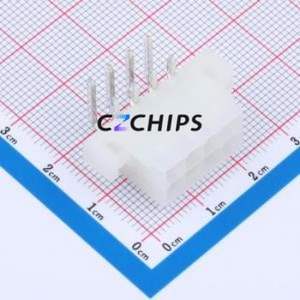 DLL-5569F-8AW Wire-to-Board Pin Header Bent Lead Through Hole,P=4.2mm Connector 2x4P 4.2mm Right Angle Insert 8P - Product Image 1