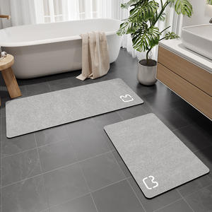 Tapis de bain en terre de diatomées rectangulaire antidérapant absorbant à séchage rapide design minimaliste pour salle de bain - Product Image 3
