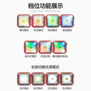 Portable Keychain <b>Led</b> <b>Light</b> Rechargeable <b>Work</b> Lamp Bright Outdoor Camping <b>Light</b> With Multiple Modes And Color Options - Product Image 2