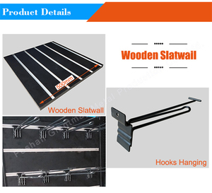 Tùy Chỉnh Kim Loại Cửa Hàng Bán Lẻ Cửa Hàng Tầng Đứng Miễn Phí Đứng Slatwall Kệ Slat Tường Hiển Thị Đứng Giá - Product Image 4