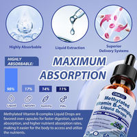 Gouttes liquides multivitaminées méthylées OEM, complexe B méthylé, acide folique TMG pour l'énergie cérébrale, vitamine liquide méthylée
