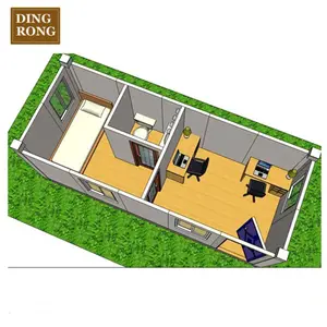 Beste Custom Vervaardigd Modulaire Draagbare Kleine Kleine Tiny 2 Slaapkamer Container Woningen Prefab Huis Container Leverancier