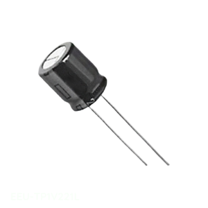 Condensador de canal del fabricante 220 uF CAP ALUM 220UF 20% 35V RADIAL TH EEU-TP1V221L de montaje a través de orificio - Product Image 1