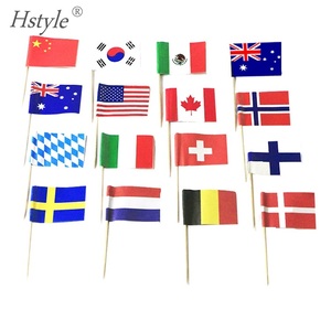 Palillos de banderas nacionales para decoración de magdalenas, tartas, tartas, frutas, helados, diferentes países, 100 unidades, PQ192 - Product Image 4