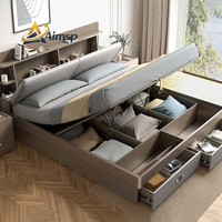 Ensemble complet de mobilier de chambre d'hôtel commercial : lit sur mesure, table de chevet, armoire coulissante – Solution clé en main pour projets hôteliers