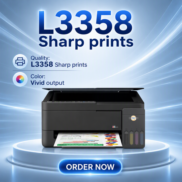 100% Brand New L3318 A4 Printer 3-in-1 Ink Tank Printer L3358 4 Color Inkjet All-in-One Printer with Wi-Fi