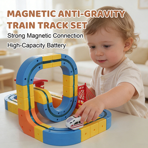 Bloques de construcción magnéticos versátiles, vía de tren, vagón, ferrocarril eléctrico, antigravedad, juguete de regalo para niños. - Product Image 2