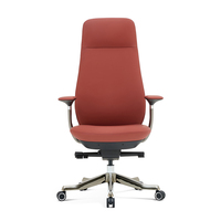 Chaise de bureau de direction à dossier haut en cuir luxueux, mobilier de bureau en gros, chaise de bureau pivotante de haute qualité pour le télétravail