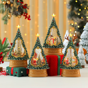 Nuevo adorno para árbol de Navidad con luz, música y nieve artificial, un regalo perfecto para novias y niños. - Product Image 1