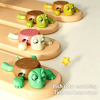 Produits Tendance Nouveauté Créative Drôle Interactif Sous-verre Tortue Imprimé en 3D Décoration de Bureau Farce Jouets Simples