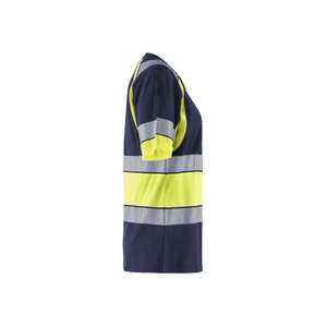 BLAKLADER - 341010308833L <b>Women</b>’s Hi-Vis <b>T</b>-<b>Shirt</b> Navy Blue/<b>Yellow</b> - EAN 7330509856468 HI-VIS WORKWEAR - Product Image 3