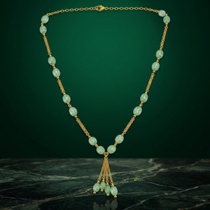 Collar Personalizado Chapado en Rodio con Perlas de Agua Dulce Ovaladas, Borla en Cascada y Cadena de Cable para Mujer, Lujoso para Bodas y Novias - Product Image 5