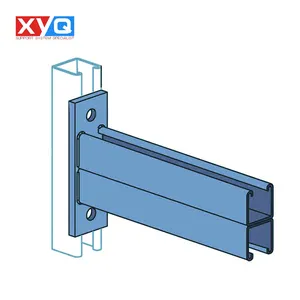 Bras en porte-à-faux de canal de jambe de force arrière pour le système de support de tunnel utilitaire souterrain de jambe de force simple