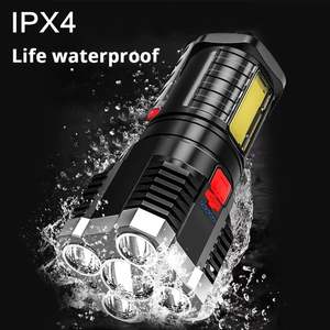 Linterna LED de Emergencia Recargable por USB, Súper Brillante, 4 Modos, Resistente al Agua, de Alta Potencia, COB, para Camping y Pesca, Venta al Por Mayor - Product Image 3