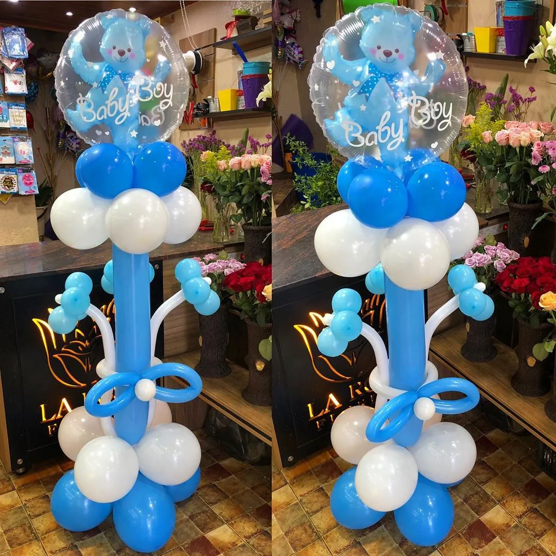 Bola de bolha transparente 4D para bebês meninas meninos ursos, festa de aniversário, chuveiro de bebê azul rosa, decoração DIY, material para presente, decoração de gênero