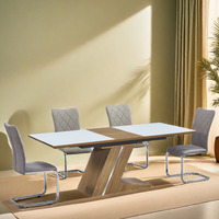 Tables de restaurant au design moderne, extensibles, en MDF brillant et verre, pour appartement, écologiques, vente en gros