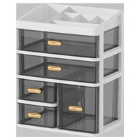 Organisateur de bureau moderne minimaliste en plastique, style tiroir, étagère de bureau, boîte de rangement pour fournitures de bureau et cosmétiques