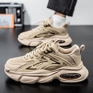 Zapatos deportivos casuales de malla transpirable para hombre, modernos, ligeros, suaves, para correr, con suela gruesa y función de aumento de altura. - Product Image 4