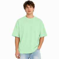 T-shirt vert clair à manches courtes 300 g/m² avec logo personnalisé ODM, style tissu et fabrication pour la saison estivale