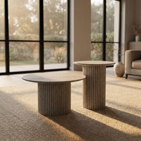 Hochwertiger Langlebiger Minimalistischer Wohnzimmer-Couchtisch Indoor-Couchtisch-Set aus MDF