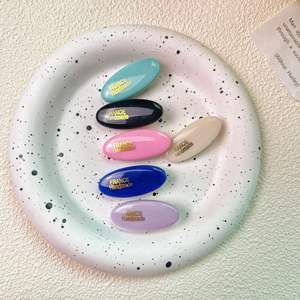 Saiyii Low Moq Ovale Vorm Acetaat Kinderen Haarspelden Handgemaakte Haarclip Met Aangepaste Logo - Product Image 4