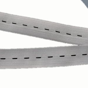 Carrete elástico de punto negro con <span class=keywords><strong>ojal</strong></span>, banda de costura para manualidades DIY/ropa/cintura/pantalones de babero, venta al por mayor - Product Image 2