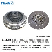 400mm 18T LKW-Kupplungssatz 3400121501 A0262508201 Passend für Mercedes Benz Actros Axor Ersatzteil |   Kupplungssatz