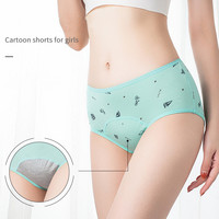 사랑스러운 만화 인쇄 월경 팬티 십대 소녀 누설 방지 생리 기간 속옷 딸 Culotte 월경