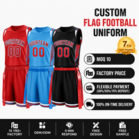 Maillots de football américain à capuche PURE Compression 7 sur 7 avec drapeau américain, personnalisables pour équipes et clubs, maillots de football pour jeunes avec nom et numéro