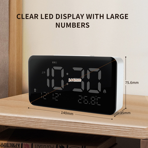 Réveil numérique personnalisé <span class=keywords><strong>à</strong></span> commande vocale Réveil mains libres <span class=keywords><strong>pour</strong></span> chambre <span class=keywords><strong>à</strong></span> coucher <span class=keywords><strong>Seniors</strong></span> Kids Blind Heavy Sleepers - Product Image 4