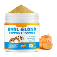 Poudre de glande anale personnalisée OEM ODM, supplément pour animaux de compagnie avec citrouille pour chiens, ajout de probiotiques et soutien sain des glandes anales