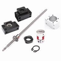Vis à billes à mouvement linéaire CNC à filetage laminé SFU1605 C7 avec écrou à billes, coupleur BKBF12 et boîtier d'écrou